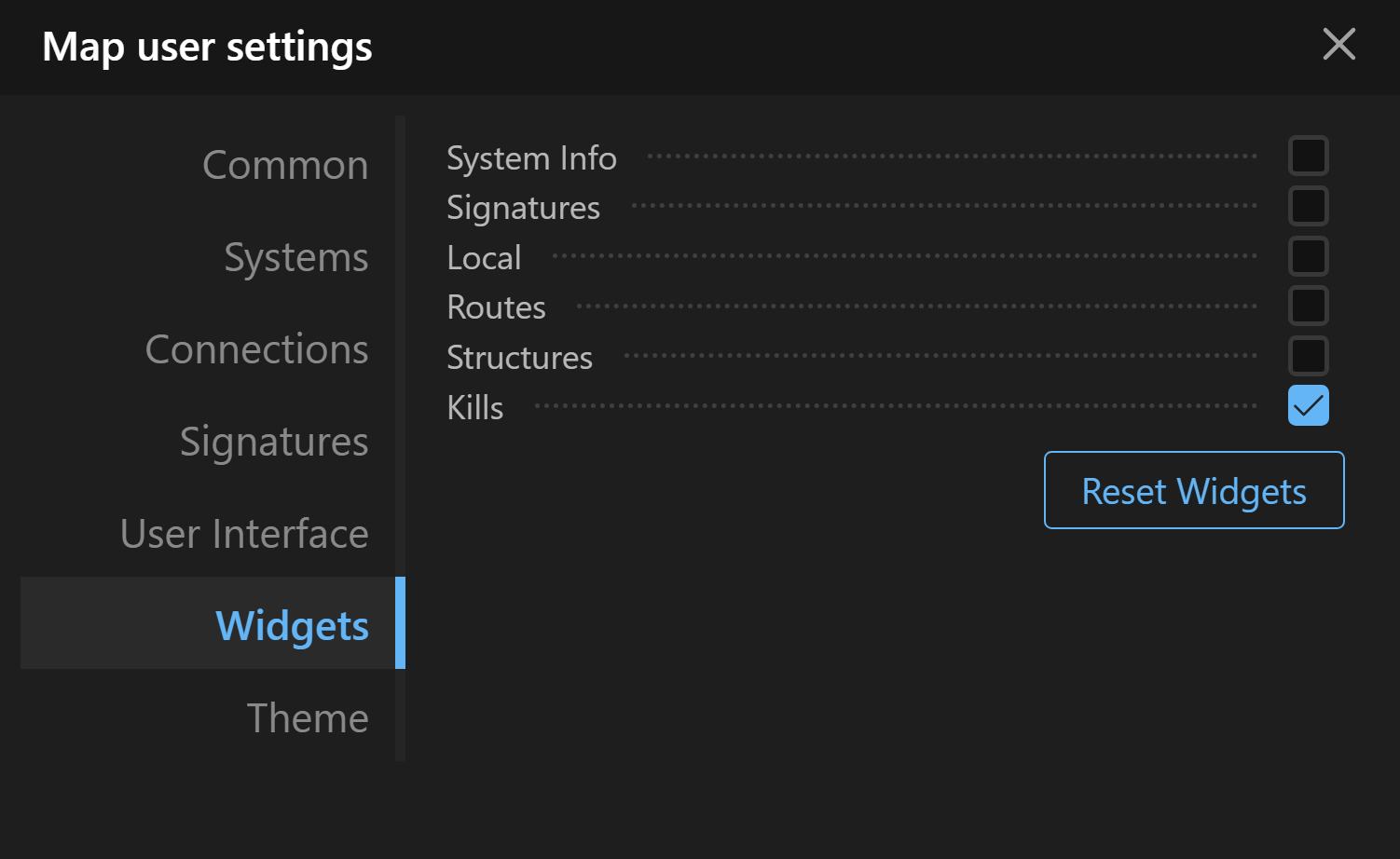 Enable zKill Widget Enabling the zKill Widget