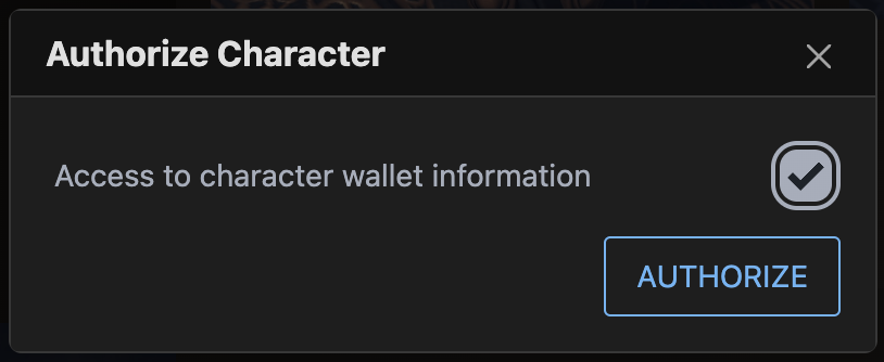 Authorize Character Authorize Character